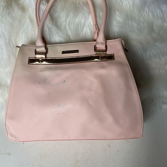 Juicy Couture light pink with rose gold trim large tote shoulder bag . - Picture 4 of 16
